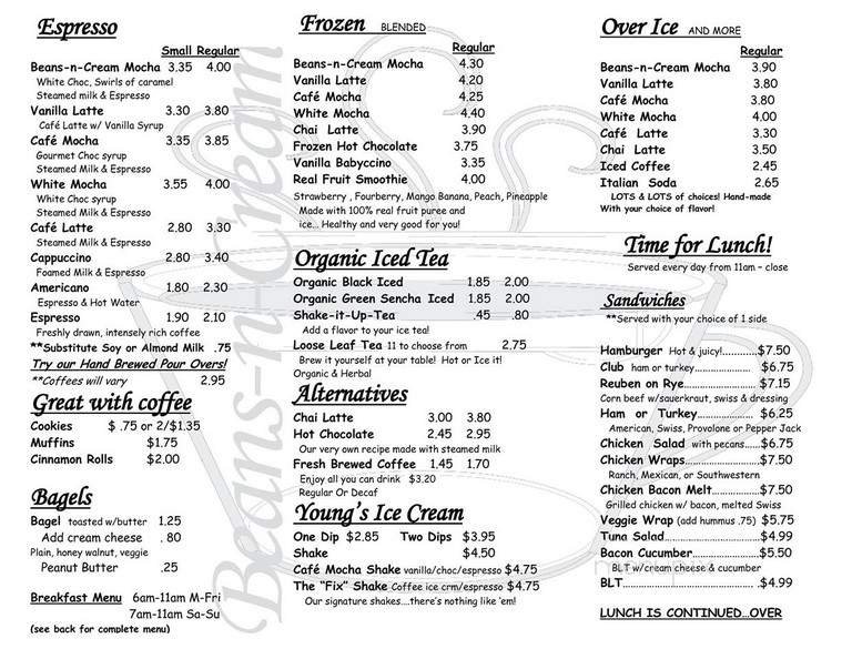 Menu page 2