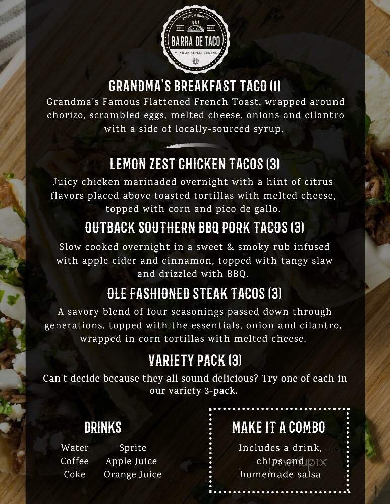 Menu page 1