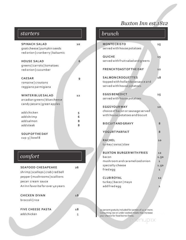 Menu page 1