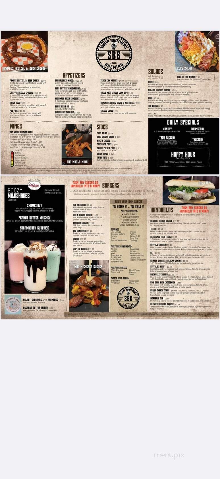 Menu page 1
