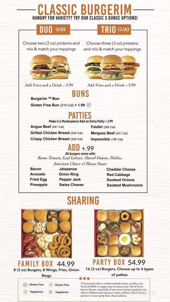 Menu page 1