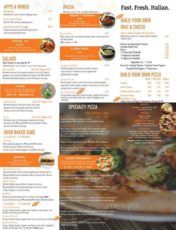 Menu page 1