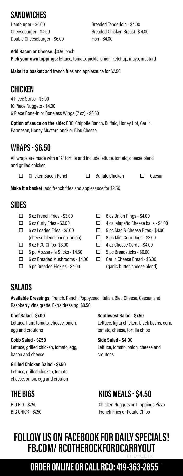 Menu page 2