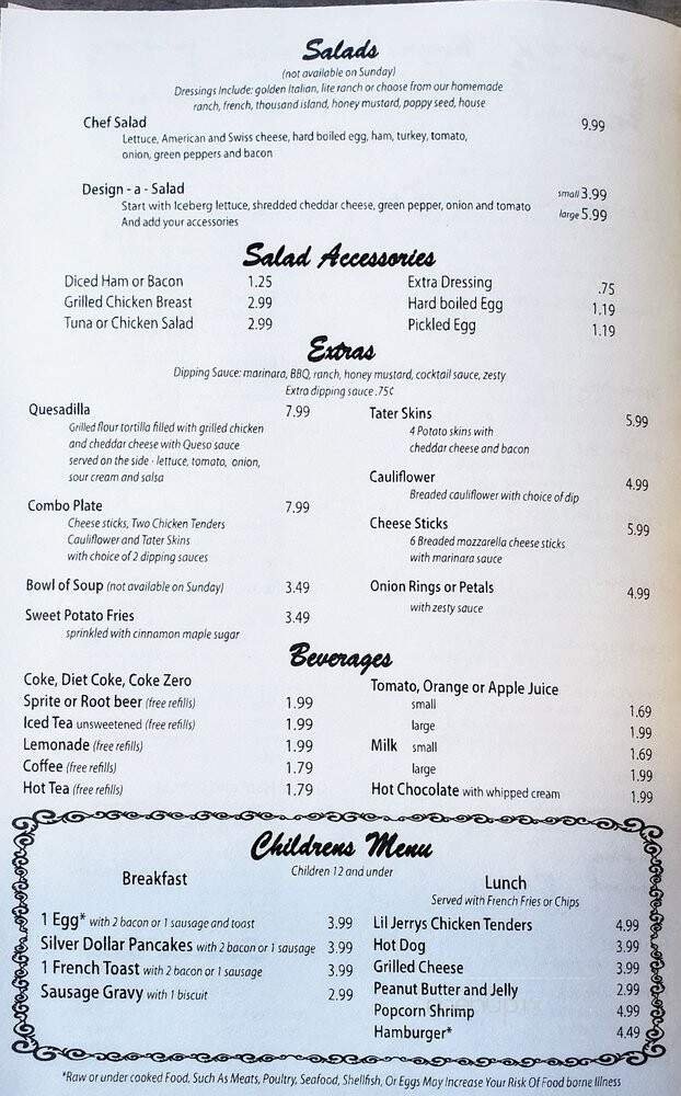 Menu page 1
