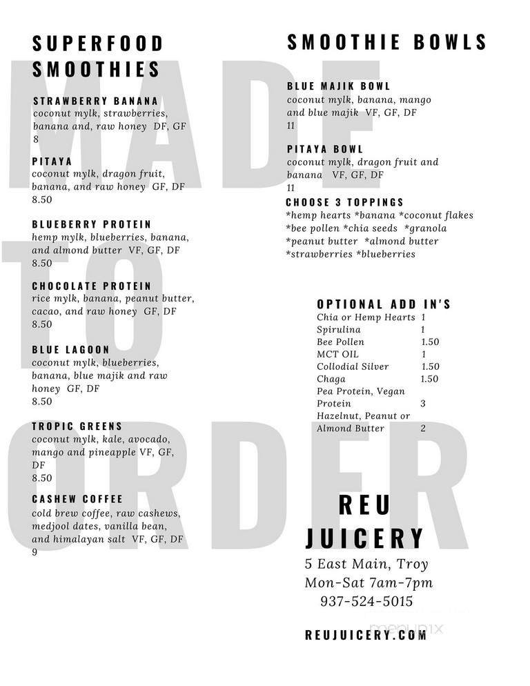Menu page 1