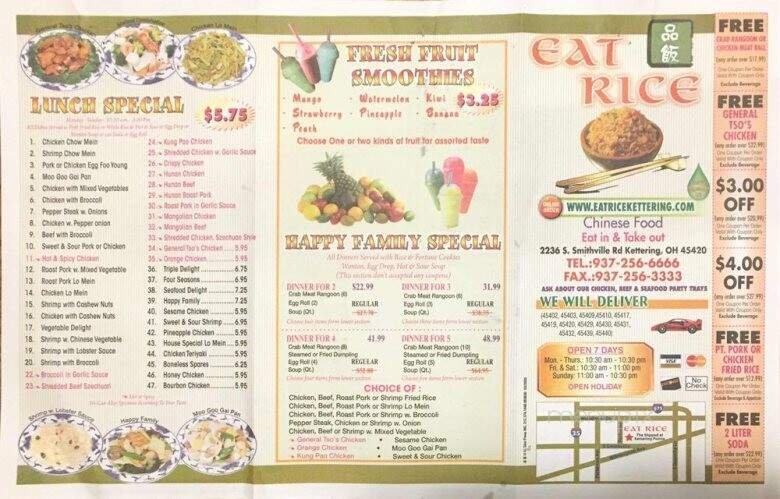 Menu page 1