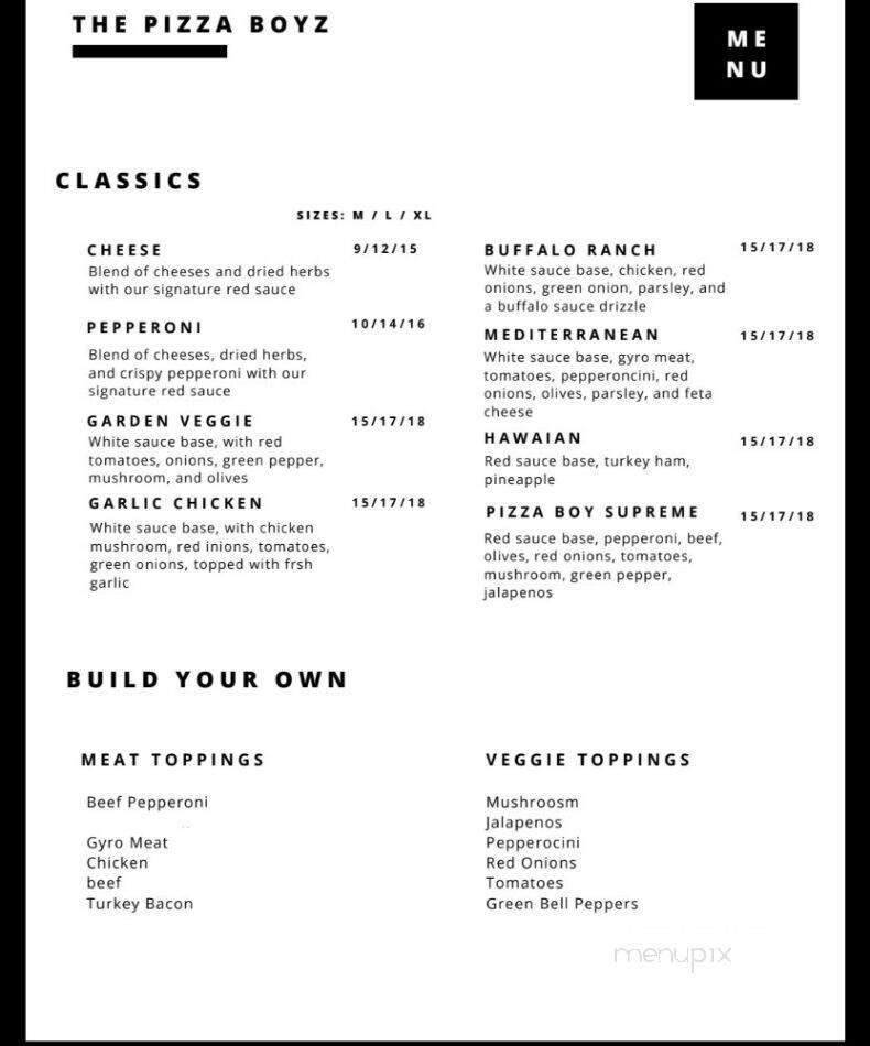 Menu page 1