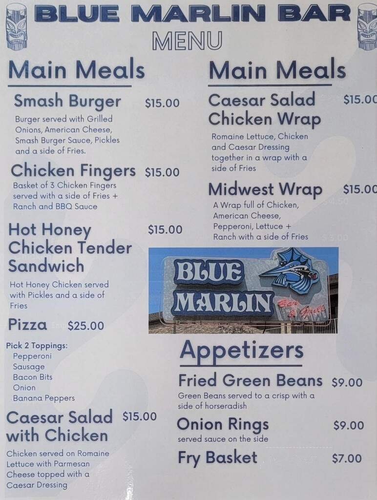 Menu page 1