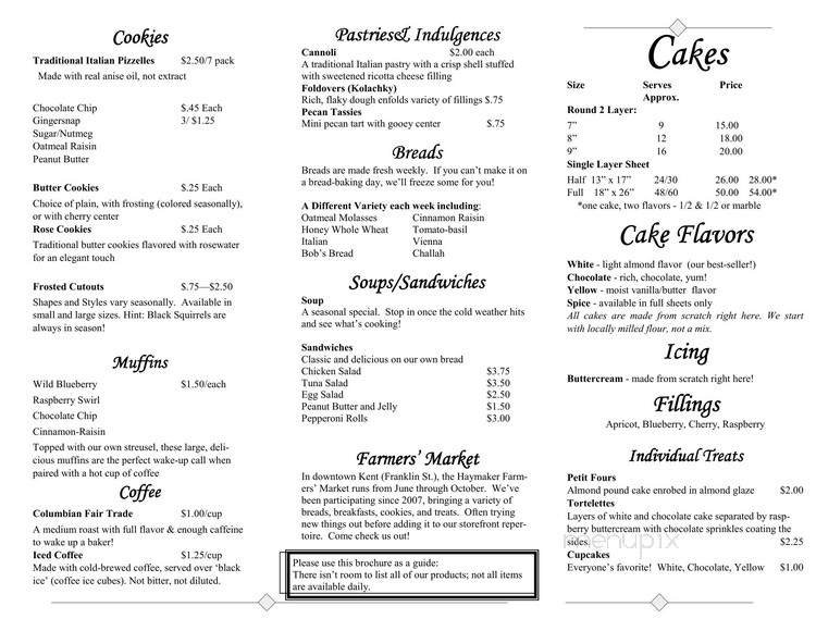Menu page 1