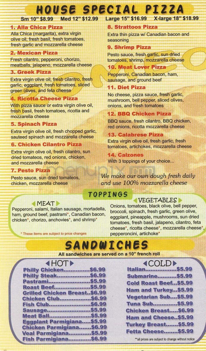 Menu page 1
