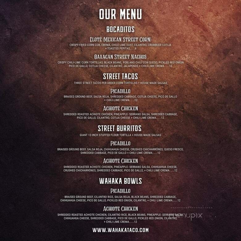 Menu page 1
