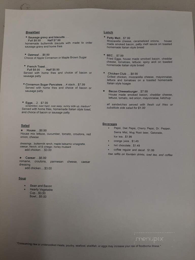 Menu page 1