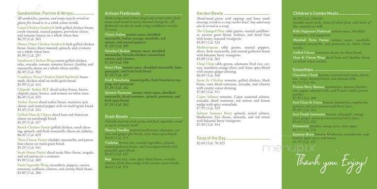 Menu page 1