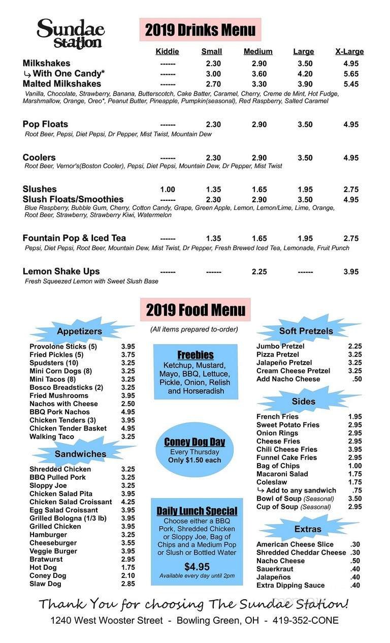 Menu page 1