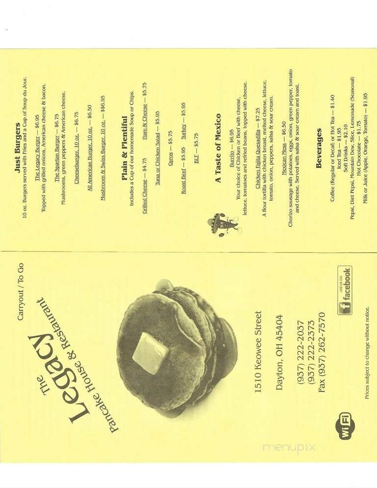 Menu page 1
