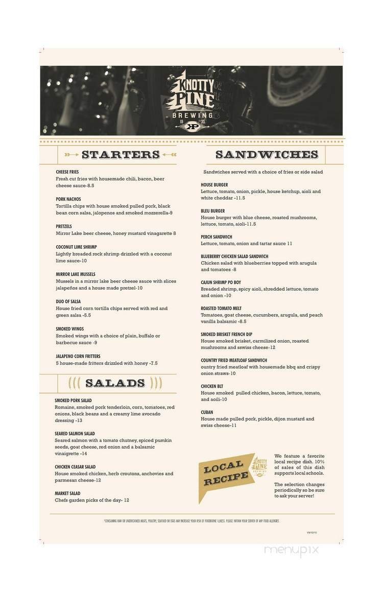 Menu page 1