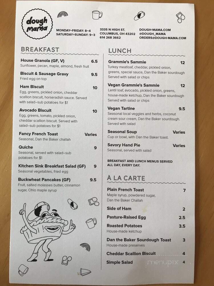 Menu page 1