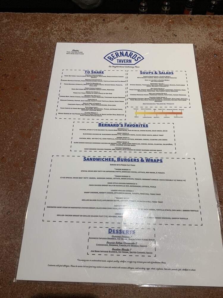 Menu page 1