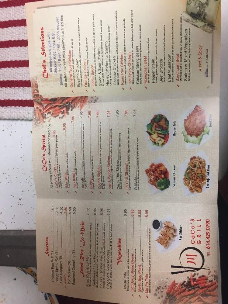 Menu page 1