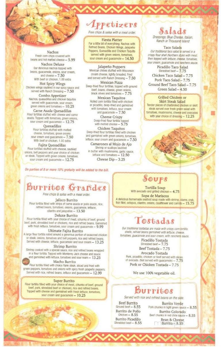 Menu page 1