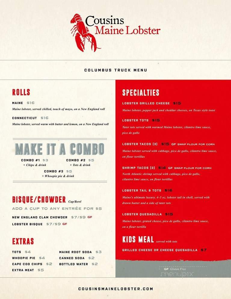 Menu page 1