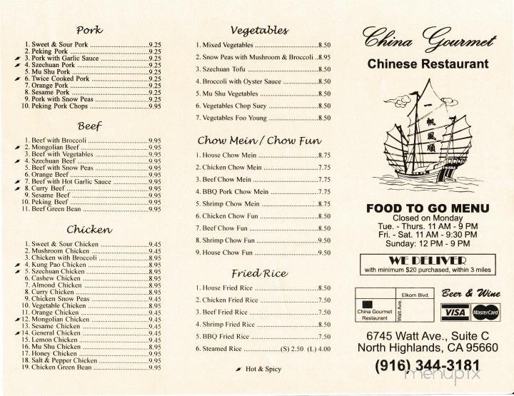 Menu page 1