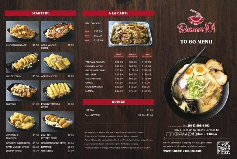 Menu page 1