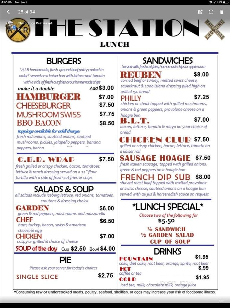 Menu page 1