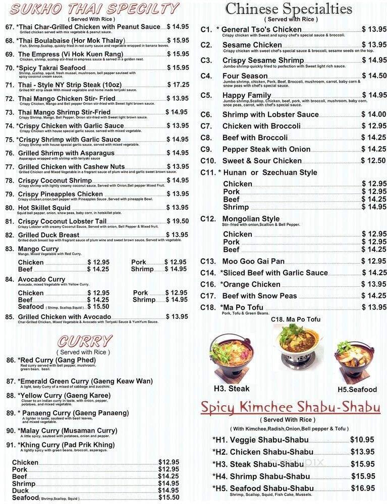 Menu page 1