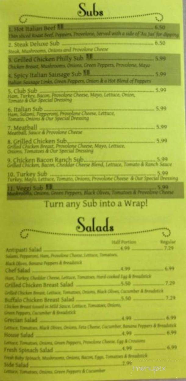 Menu page 2