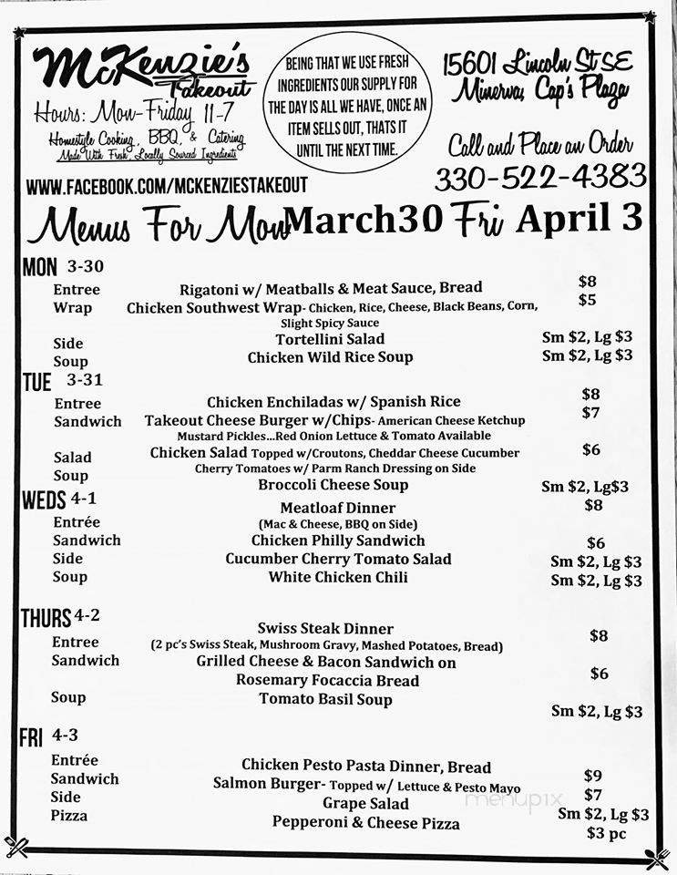 Menu page 2