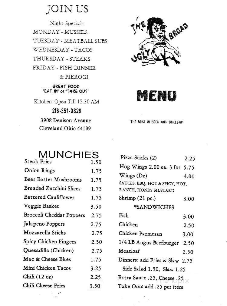 Menu page 1