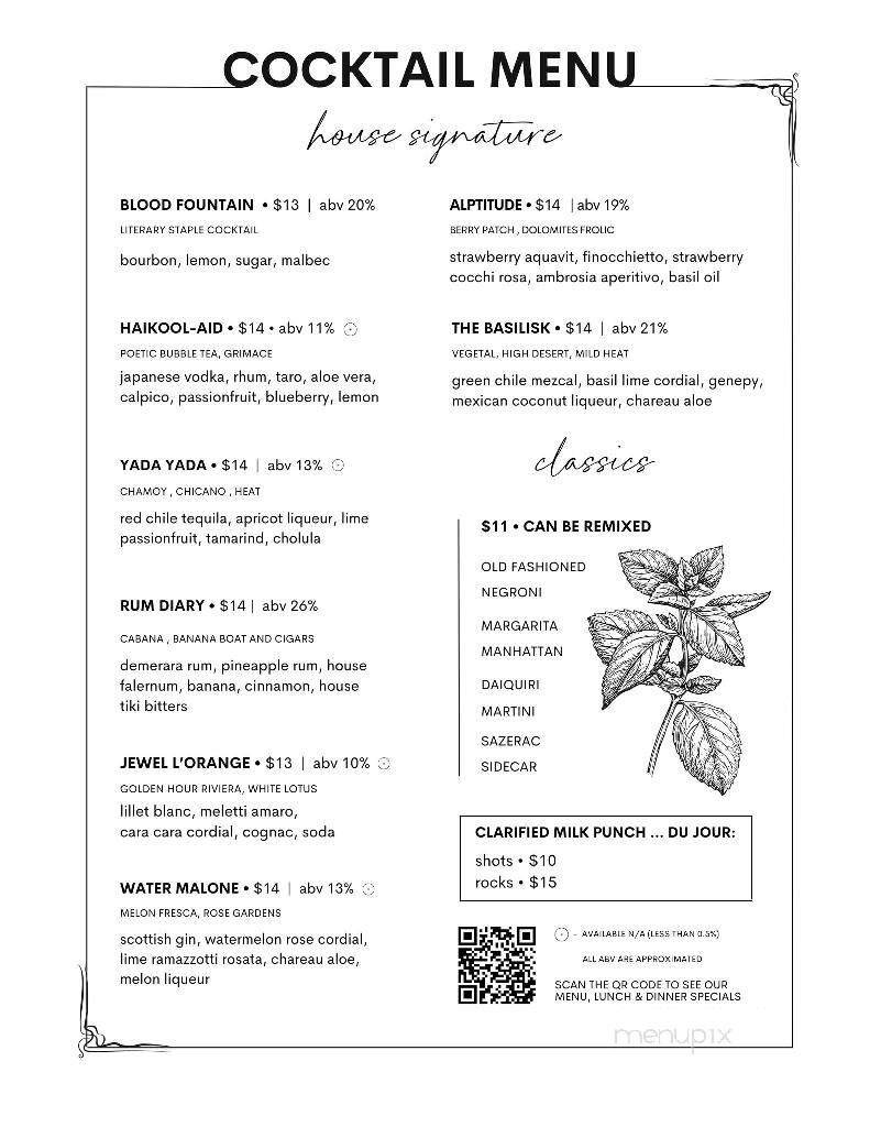 Menu page 1