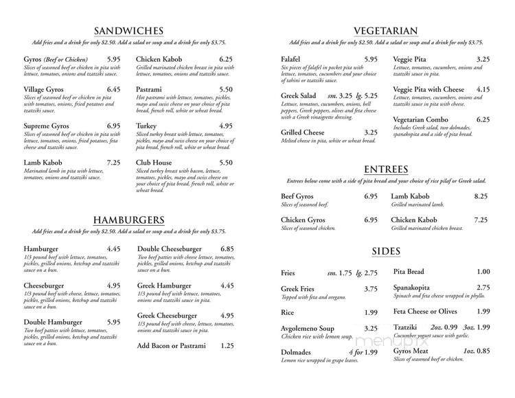 Menu page 2