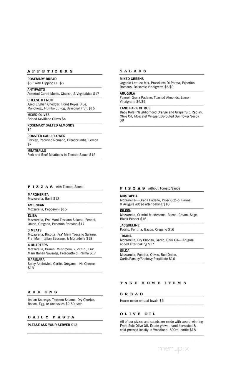 Menu page 1