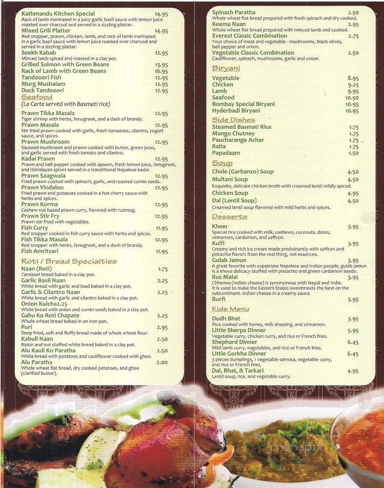 Menu page 1