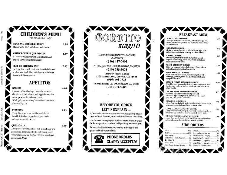 Menu page 1