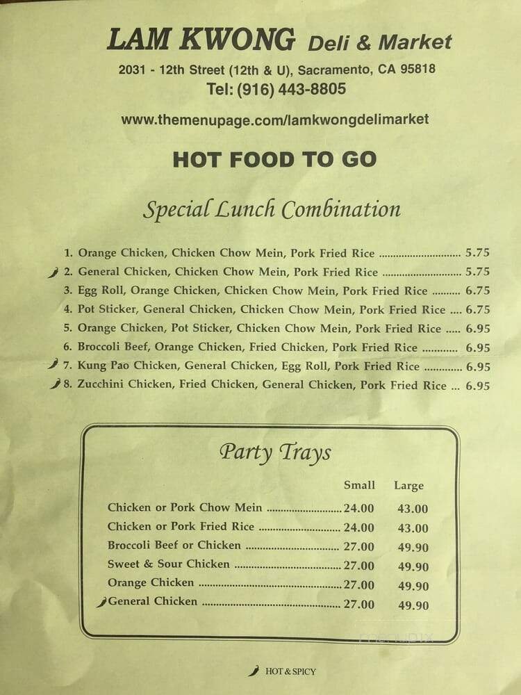 Menu page 8