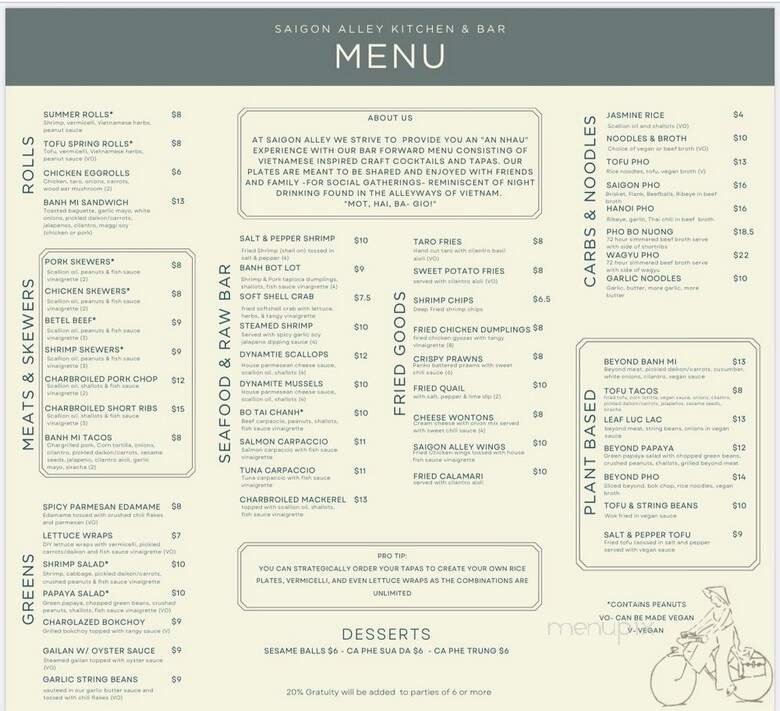 Menu page 1