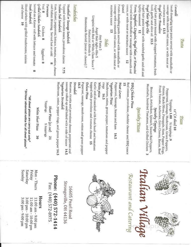 Menu page 1