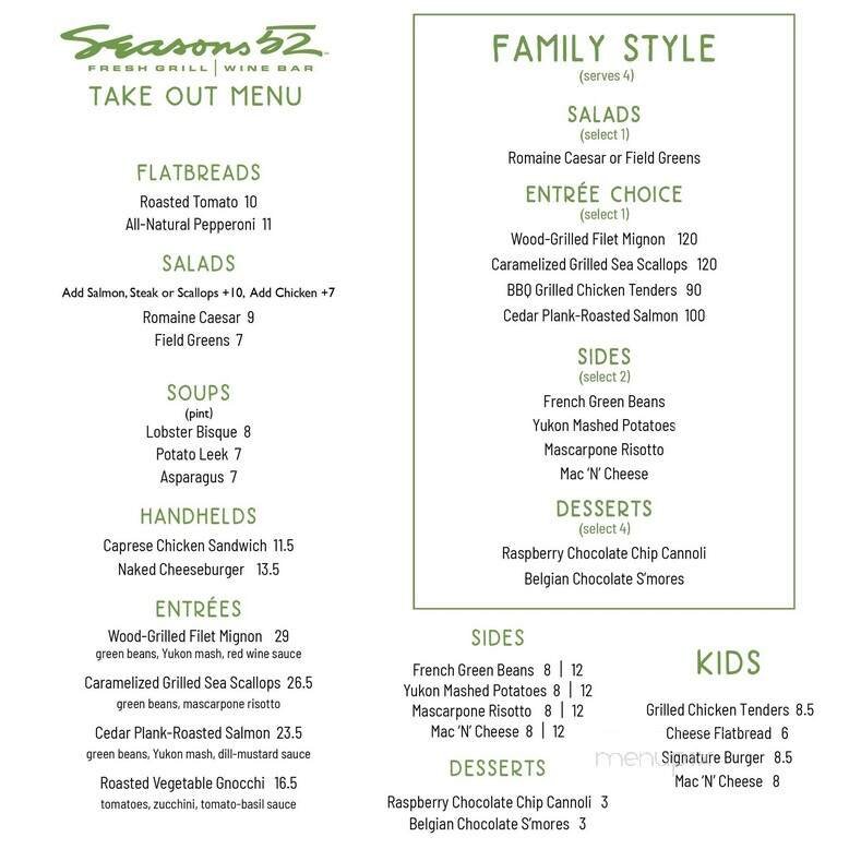 Menu page 1