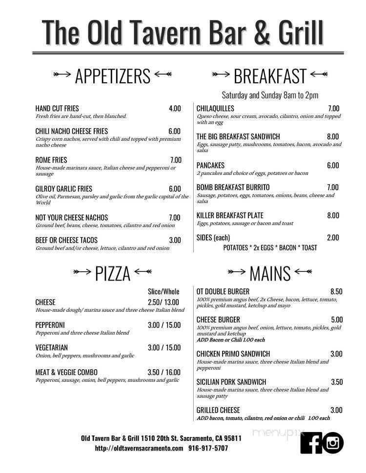 Menu page 1