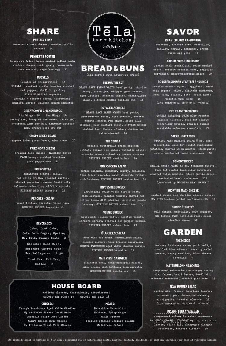 Menu page 1