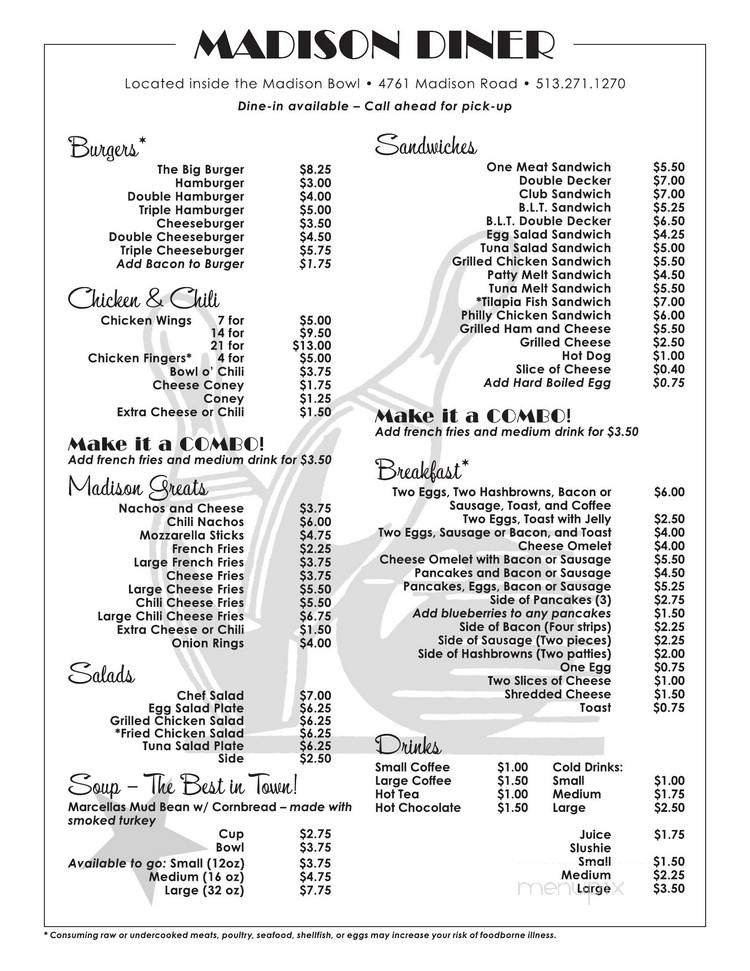 Menu page 1
