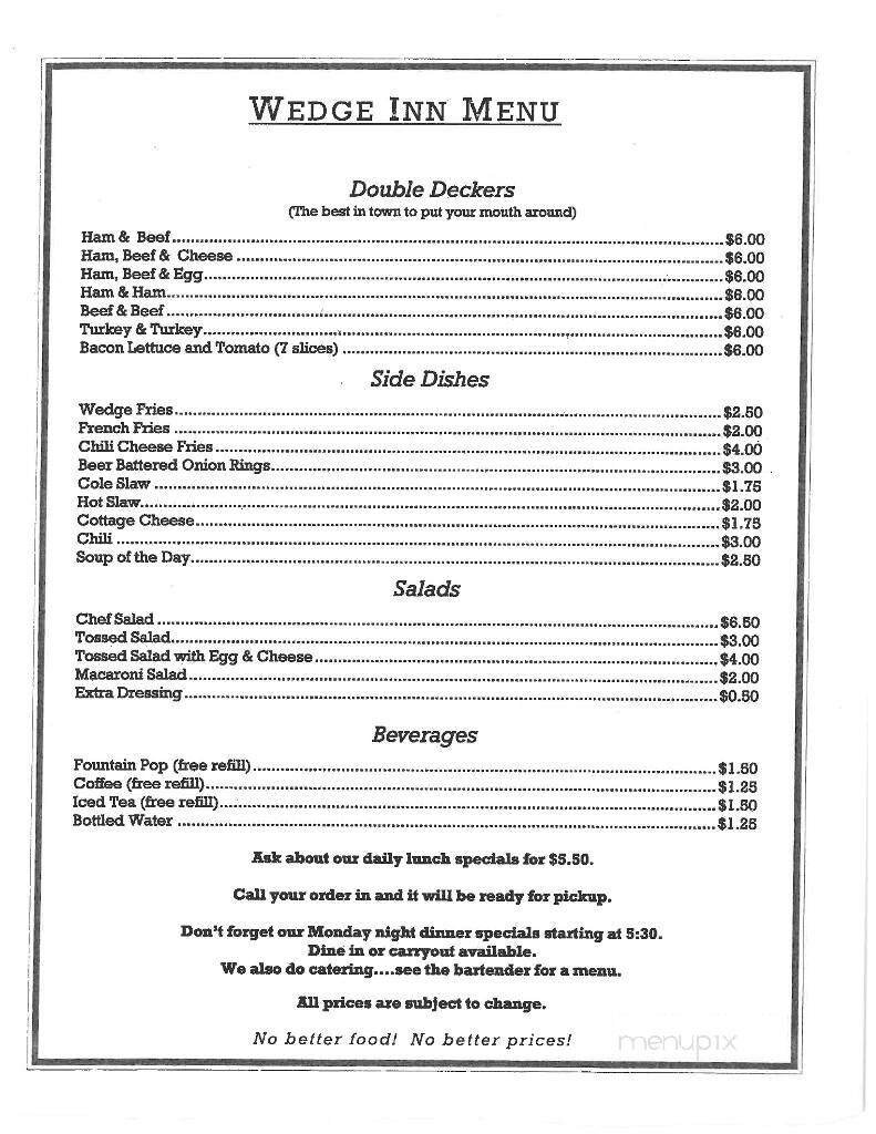 Menu page 1
