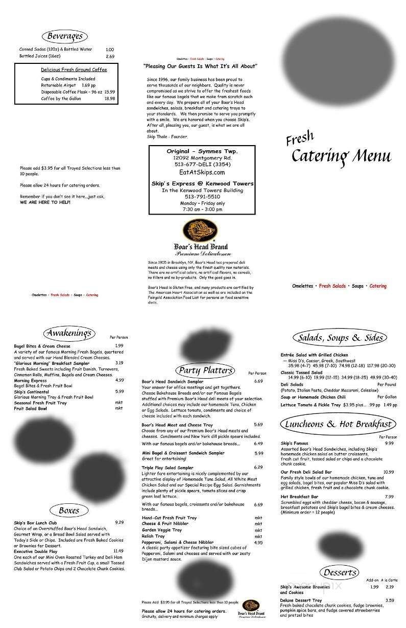 Menu page 1