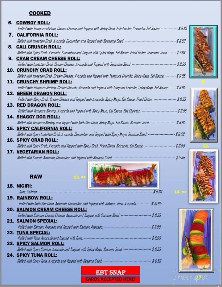 Menu page 2