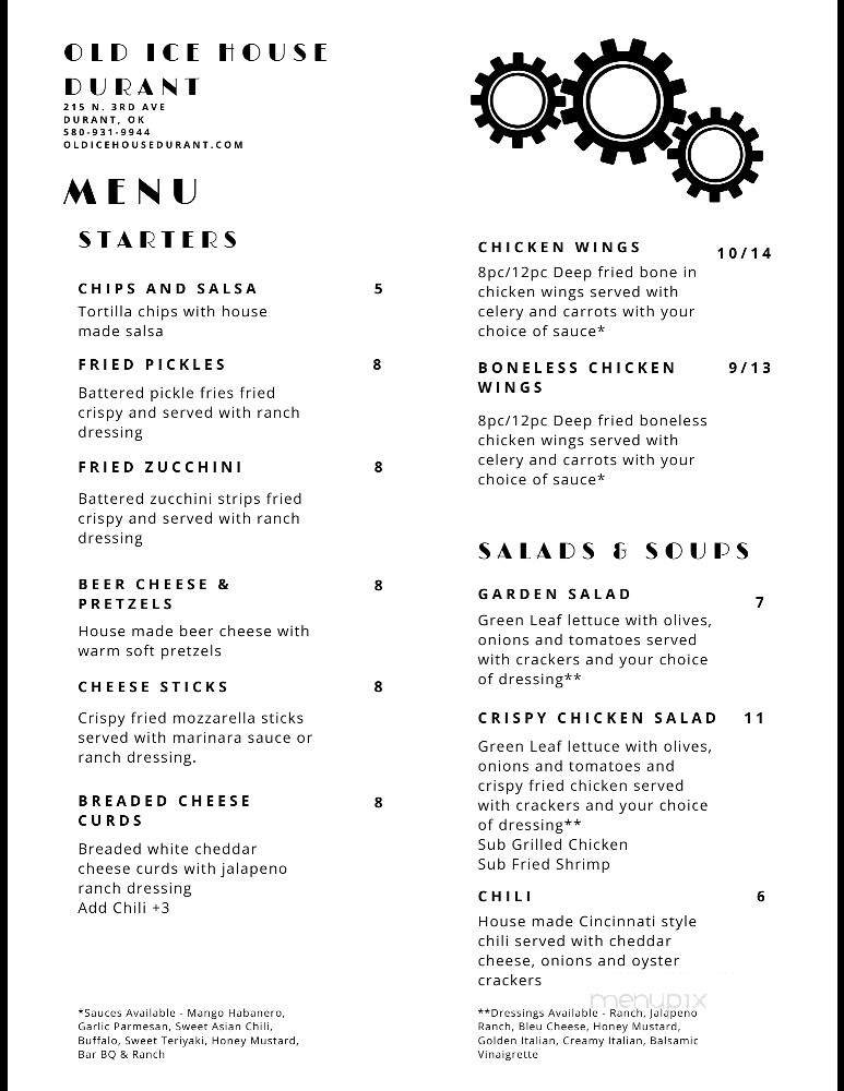 Menu page 1
