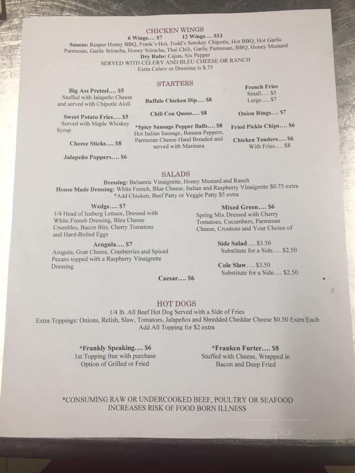 Menu page 1