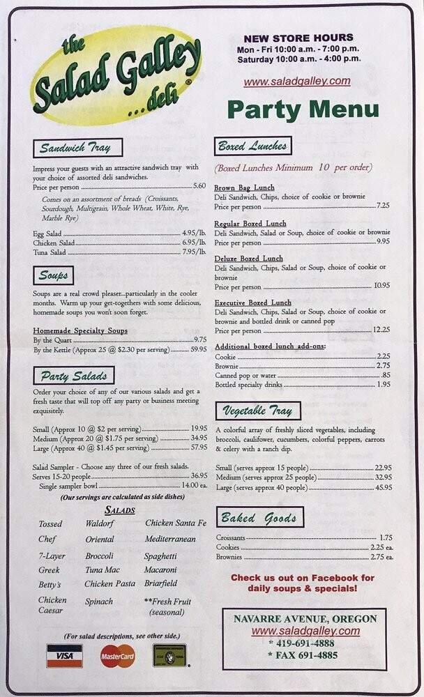 Menu page 1